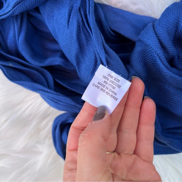 Target Cobalt Blue Tassel Fringe Light Weight Scarf - Picture 2 of 3